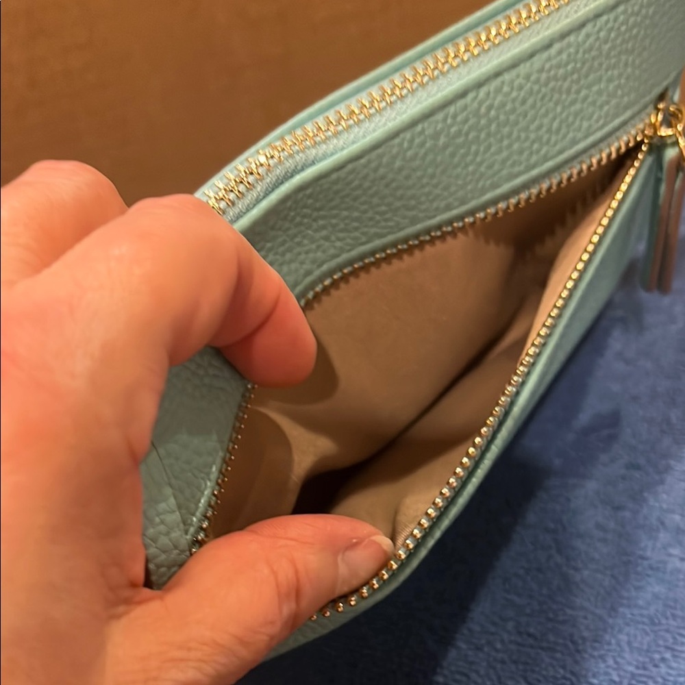 Nanette Lepore Light Green Wristlet with Gold Accents - Picture 5 of 7